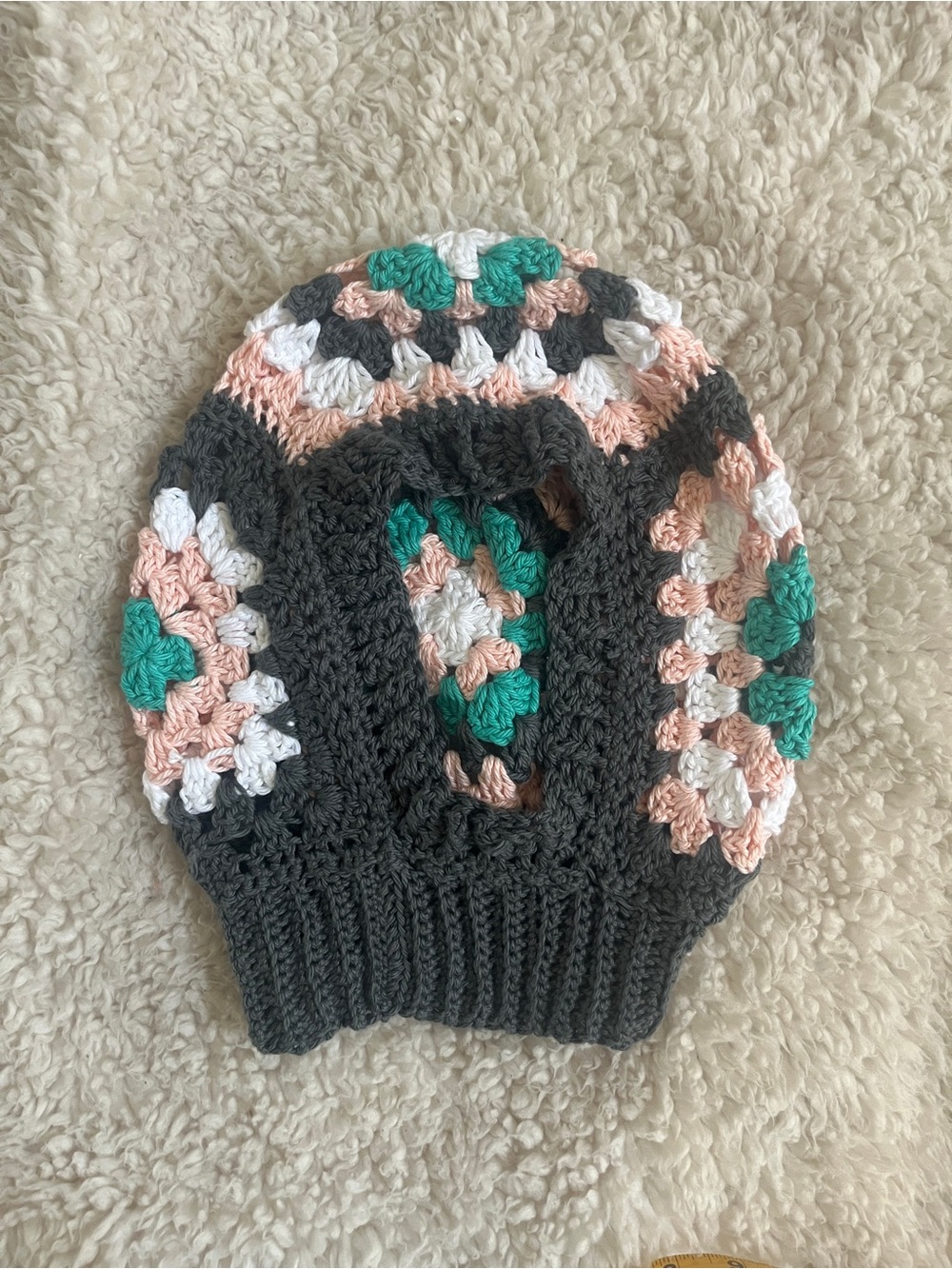 Crochet Granny Square Balaclava Hood - Picture 6 of 7
